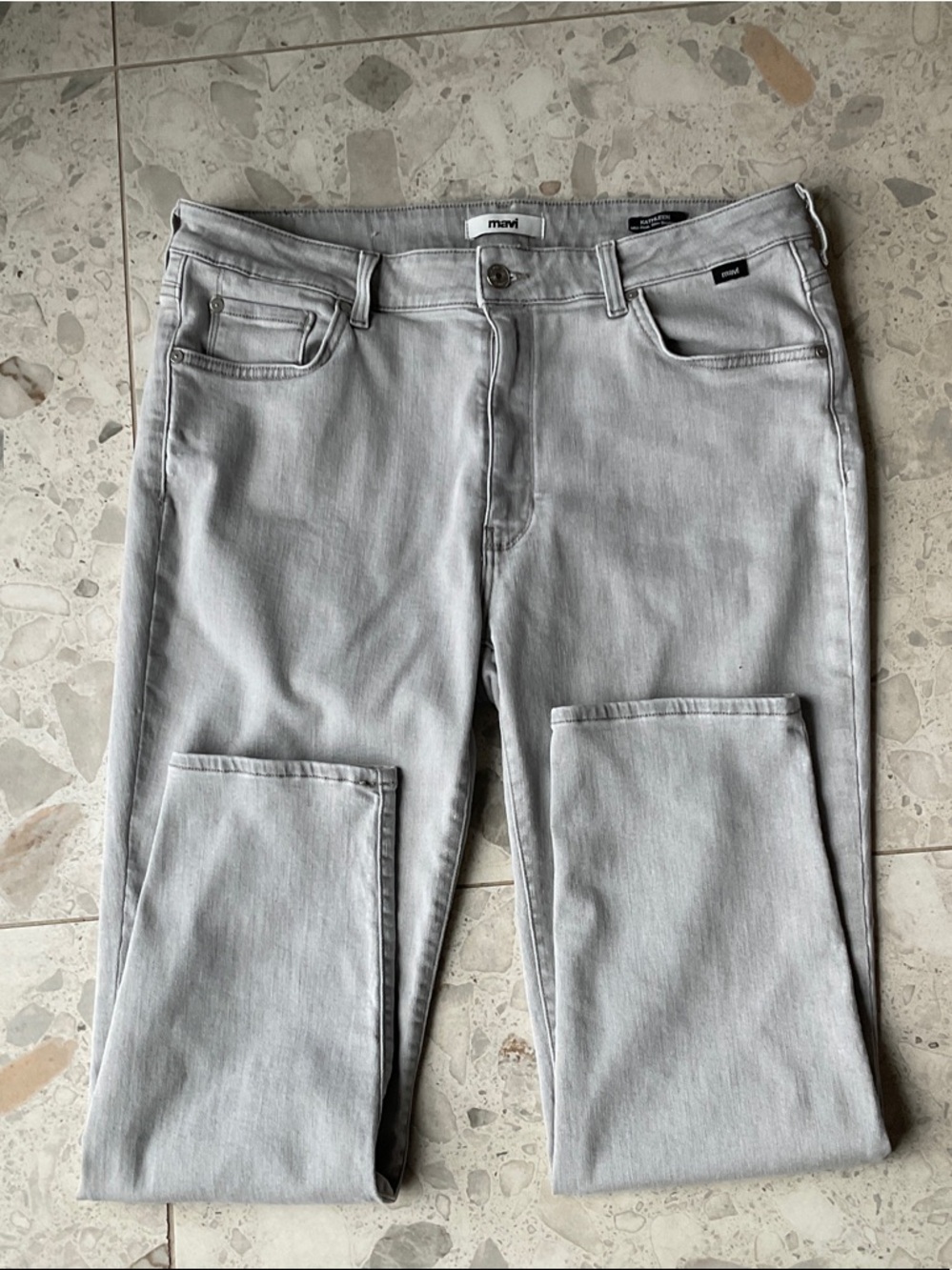 Mavi Kathleen Light Gray Slim Boyfriend Jeans